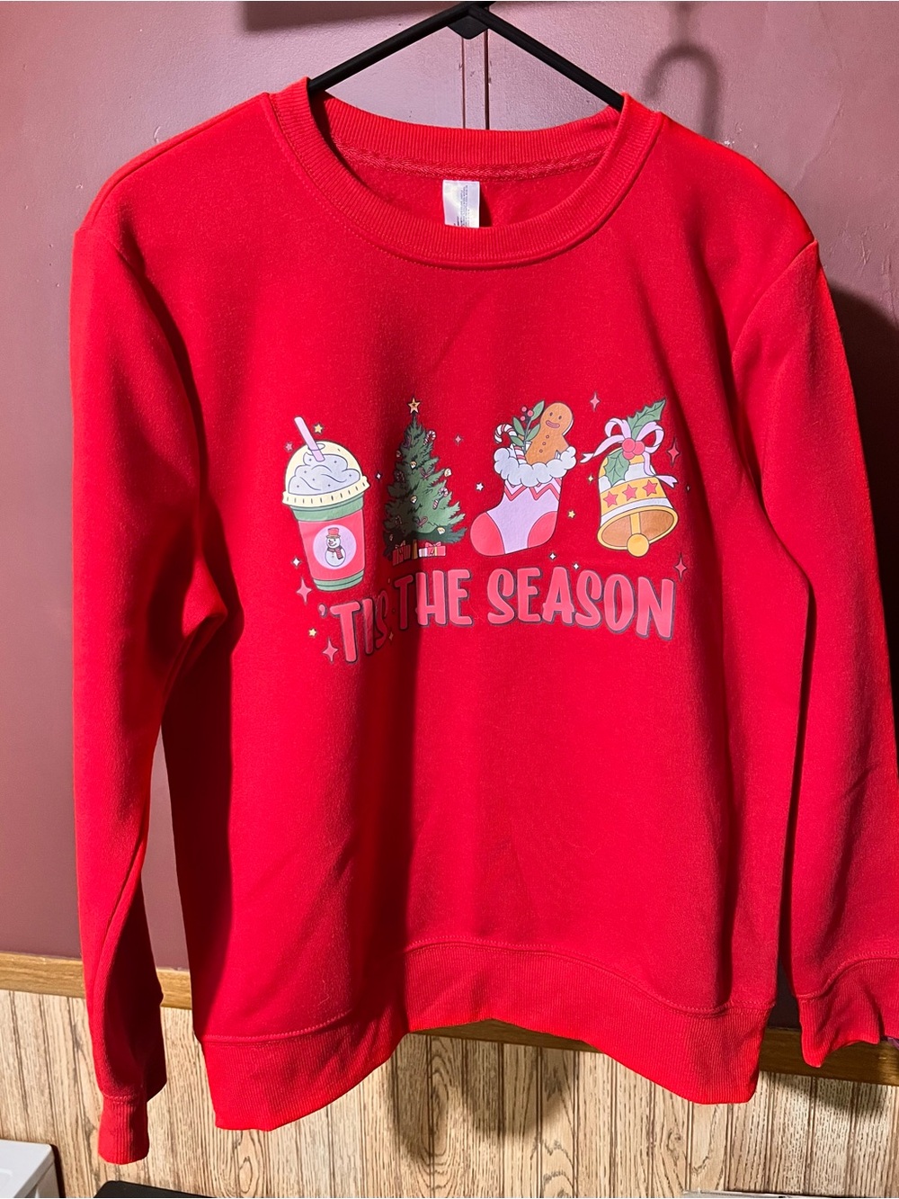 Red 'Tis The Season' Holiday Sweatshirt